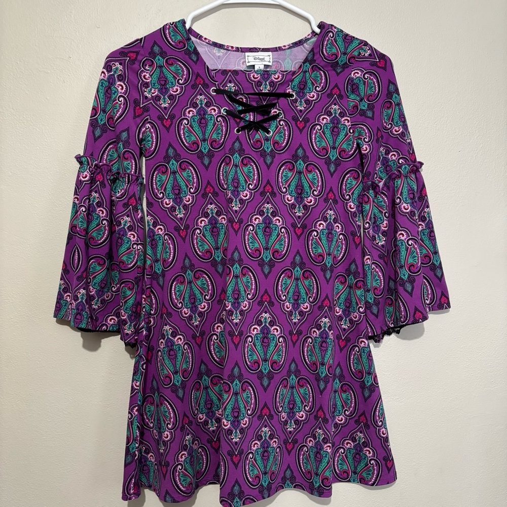 Disney Descendants Purple Paisley Tunic Dress Youth Size 7/8